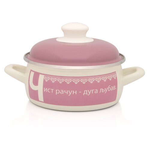 Metalac plitka šerpa ĆIRILICA ROZE 16cm/1,5l Cene