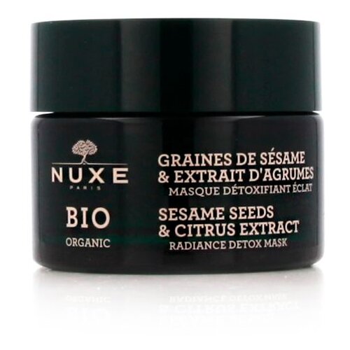 Nuxe bio organic sesame seeds &amp;amp; citrus extract radiance detox mask maska za posvetlitev in razstrupljanje kože 50 ml za ženske Slike