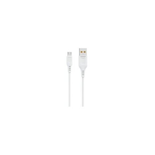 Denmen D01V Micro USB data kabl 2,4A 1m bela Slike