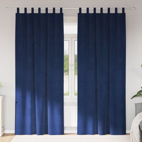 VidaXL zavjese Tamnoplave Poliester 140 x 225 cm Dekorativni umetci Slike
