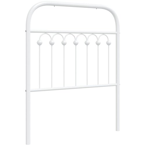 VidaXL Metalno uzglavlje bijelo 80 cm Slike
