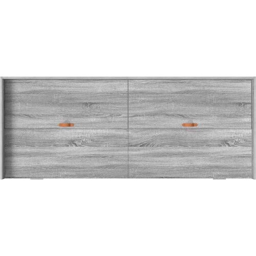  S uzglavljem s ladicama Siva Sonoma 100 x 200 cm Konstruirano drvo Slike
