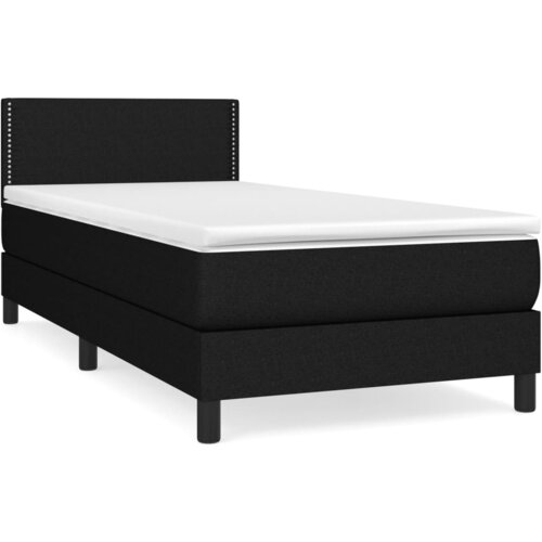 Maison Chic Box spring postelja - Vzmetna postelja z vzmetnico črna 100x200 cm blago SL19388, (21880882) Slike