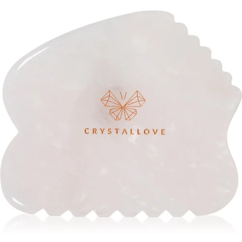 Crystallove Rose Quartz Contour Gua Sha pomagalo za masažu za lice 1 kom