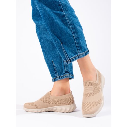 SHELOVET Lightweight Textile Sports Shoes Beige Cene