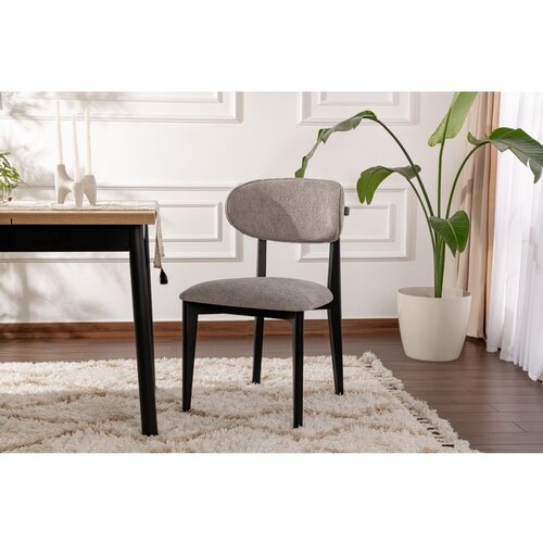 Hanah home stolica lionte - grey, black greyblack chair set (2 pieces) Cene