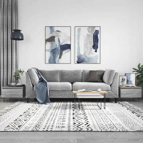 VidaXL Klubska mizica 2 kosa siva sonoma 50x46x35 cm inženirski les Slike