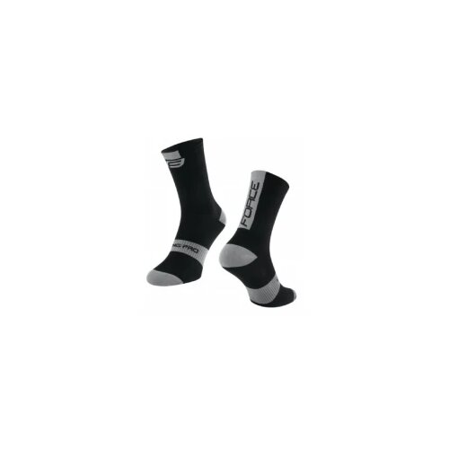 Force ČARAPE LONG PRO crno-sive S-M 36-41 Slike