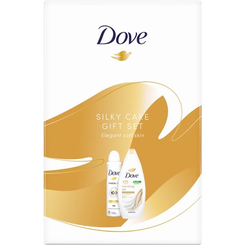Dove Poklon set Silky Care (Gel za tuširanje 250ml + Dezodorans 150ml) Slike