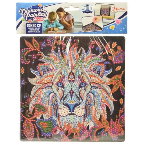 Magic Toys slikanje z diamanti: set z levom, 20x20 cm Cene