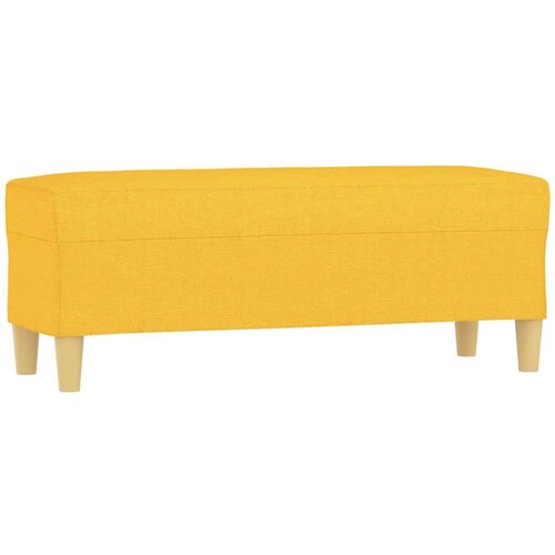  Klupa Svjetložuta 100 x 35 x 41 cm od tkanine Slike