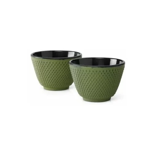 Bredemeijer Komplet 2 zelenih litoželeznih skodelic za čaj Xilin, ⌀ 7,8 cm