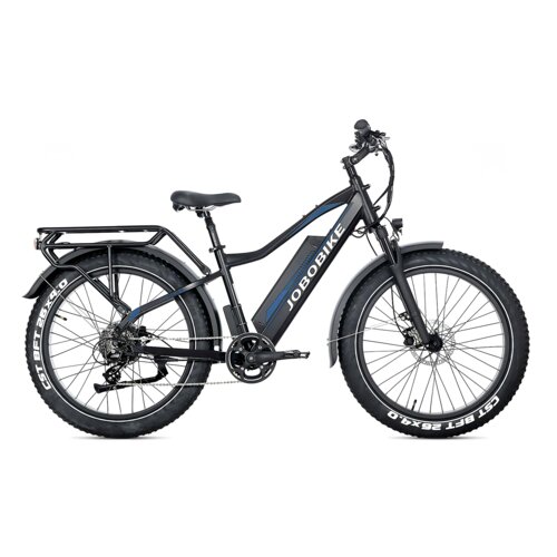 JOBOBIKE Električno kolo Robin Pro, 48V 20Ah LG baterija, 26&amp;rdquo; debelo kolo, črno-modro, (5000234098) Slike