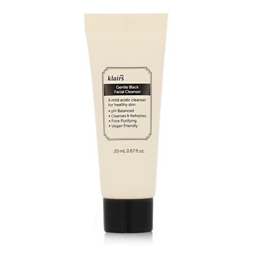 Dear, Klairs Gentle Black Facial Cleanser čistilni gel za vse tipe kože 20 ml unisex Cene