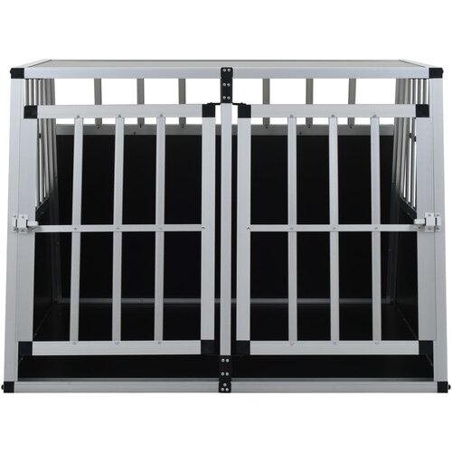  Kavez za pse s dvostrukim vratima 94 x 88 x 69 cm Slike