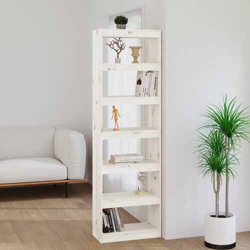 vidaXL Ormarić za knjige / pregrada bijeli 60x30x199,5 cm borovina Cijene