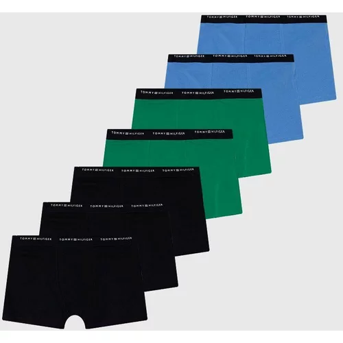 Tommy Hilfiger Bombažne otroške boksarice 7-pack zelena barva