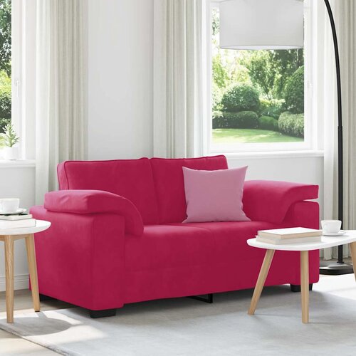  Dvosjed, sofa, vino crvena, 160x77x82 cm, baršun Cene