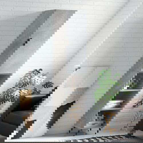 vidaXL Visoka omara betonsko siva 34,5x34x180 cm inženirski les Cene