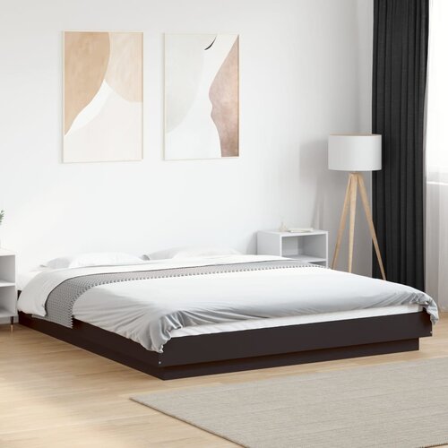 Furnova Posteljni okvir črn 150x200 cm inženirski les, (21934618) Slike