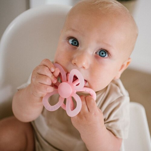 BabyOno grickalica za zube Flower, roza Slike