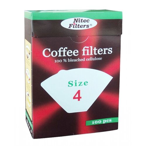 Nitec Filters Papirni filter za kafu, Veličina 4, 100 komada Cene