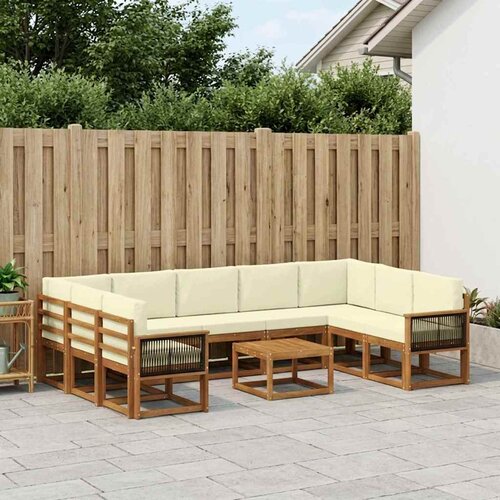  Set vanjskih sofa 10 kom. Prirodna i krem Cijene