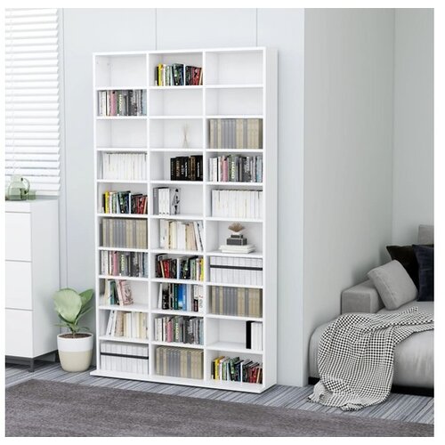  Omarica za CD plo&scaron;če bela 102x23x177,5 cm iverna plo&scaron;ča Cene