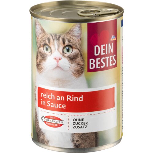 DEIN BESTES kompletna vlažna hrana za odrasle mačke - govedina u sosu 415 g Slike