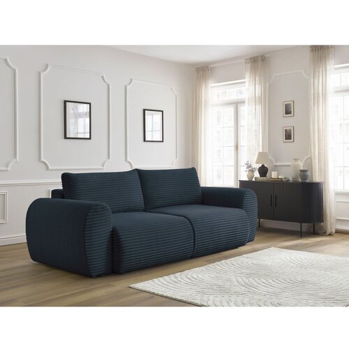 Bobochic Paris Tamno plava sklopiva sofa od samta 257 cm Lucien &amp;ndash; Slike