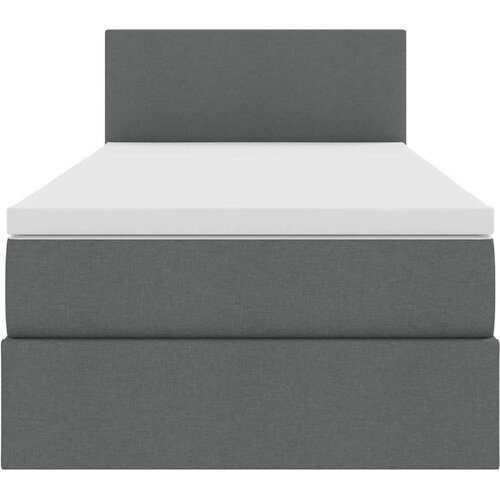  Krevet s prostorom za pohranu s LED-om Tamno siva 100 x 200 cm Slike