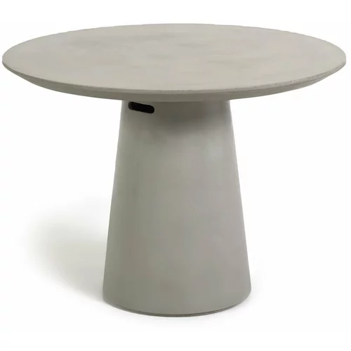 Kave Home betonska zunanja jedilna miza Itai, ⌀ 120 cm