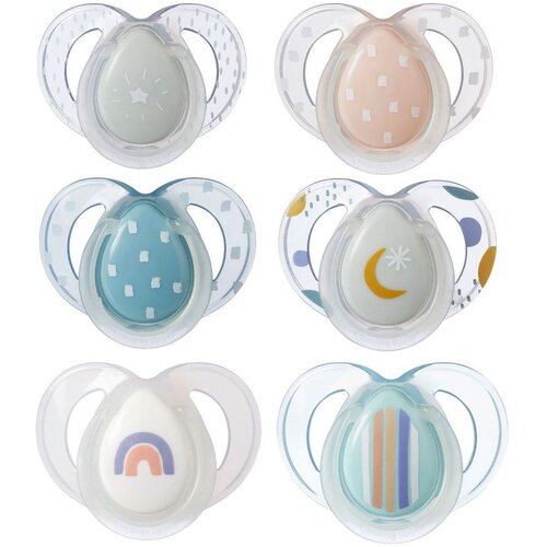 Tommee Tippee TOMMEE-TIPPEE silikonska tolažilna duda Night time - 6 - 18m (2 kos) Cene