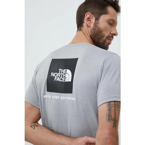 The North Face Sportska majica kratkih rukava Reaxion boja: siva, s tiskom