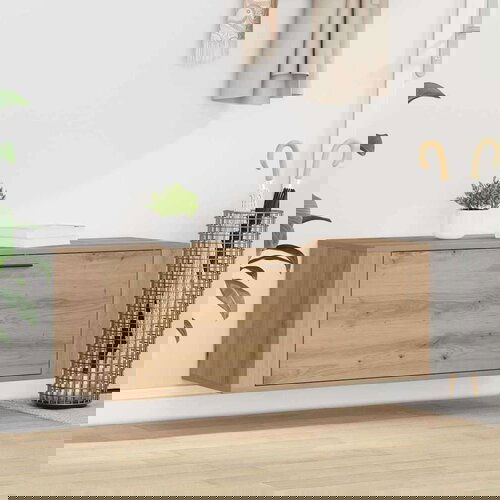 vidaXL Omara za čevlje artisan hrast 100 x 35 x 38 cm Konstruiran les Cene