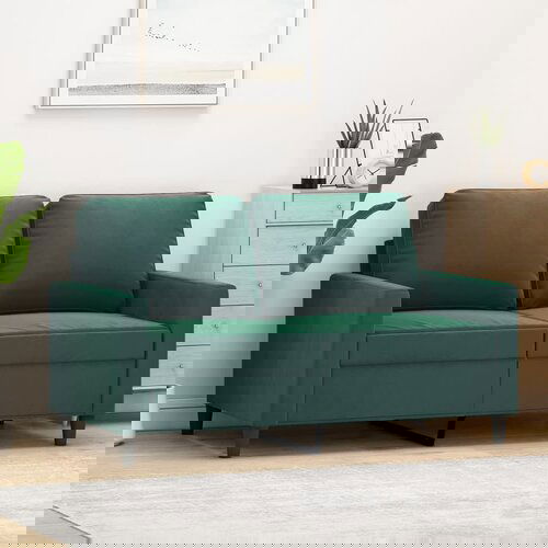 vidaXL dvosed temno zelen 120 cm žamet Cene
