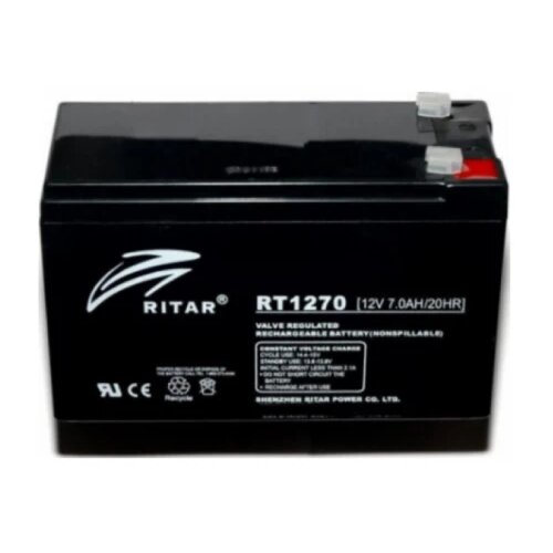 Ritar 12V-7Ah F1, RT1270 Olovna VRLA baterija, 151&#215;65&#215;99, 1.95KG, BLACK Cene