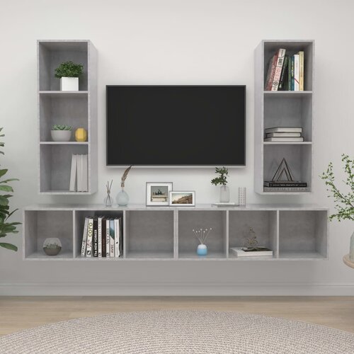  | TV Kabinet za Zid | Zidne 4 pcs 37 x 37 x 107.5 cm Slike
