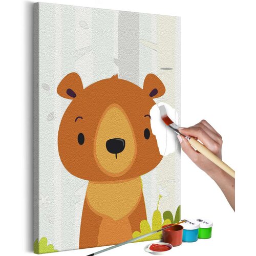  Slika za samostalno slikanje - Teddy Bear in the Forest 40x60 Cijene