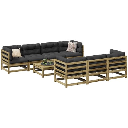 vidaXL 8-dijelni set vrtnih sofa od impregnirane borovine Cene
