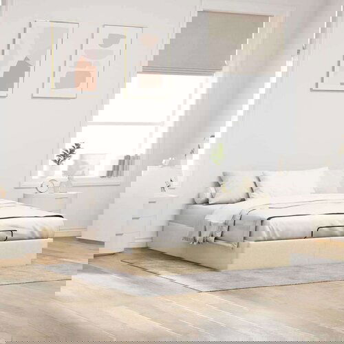  Otomanski okvir kreveta bez madraca krem 140x190 cm od tkanine Cene