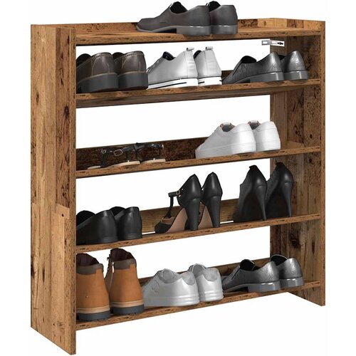 VidaXL Stalak za cipele boja staro drvo 80x25x81 cm konstruirano drvo Slike