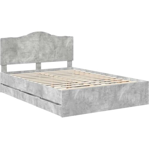  Okvir za krevet s ladicama Betonsko Siva 140 x 200 cm - Betonsko siva 140 x 200 cm Slike