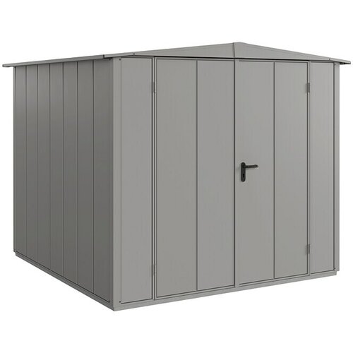 EcoStar Spremi&amp;scaron;te Elegant-S Tip 2 (Vanjska &amp;scaron;irina uklj. krovni prevjes: 258,8 cm, Vanjska dubina uklj. krovni prevjes: 247,7 cm, Siva, Dvostruka vrata) Slike