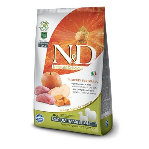 Farmina Pumpkin Dog Adult Medium/Maxi Grain Free divji pra&scaron;ič in jabolko 2,5 kg Cene