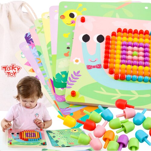Tooky Toy Tooky igračka slagalica s pribadačama i pribadačama Slike
