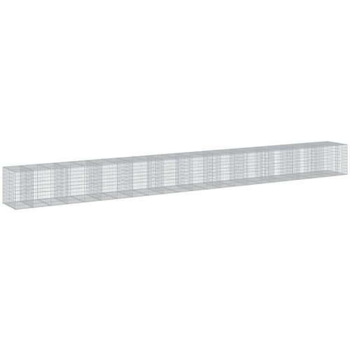 vidaXL Gabionska košara s pokrovom 1150x100x100 cm pocinkano železo Cene