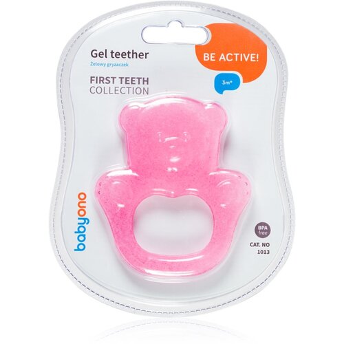 BabyOno Be Active Gel Teether grizalo Pink Bear 1 kos Cene