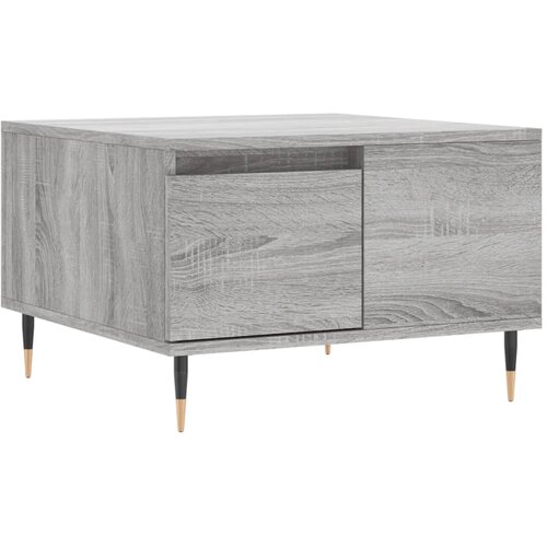 Maison Chic Klubska mizica - kavna mizica - Nizka mizica siva sonoma 55x55x36,5 cm inženirski les, (21753159) Slike