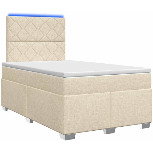 Boxspring krevet s madracem Krem 120 x 190 cm Tkanina Slike